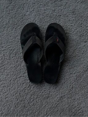 Black Rainbow Flip Flop Sandals